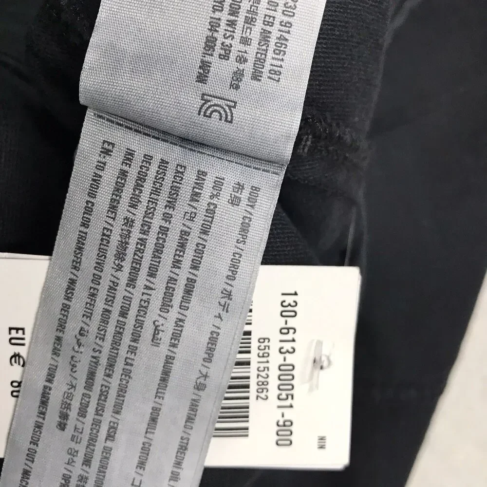 NWT ABERCROMBIE & FITCH Loose Pant Men 36x30 (hemmed to 27) Black Baggy Chino